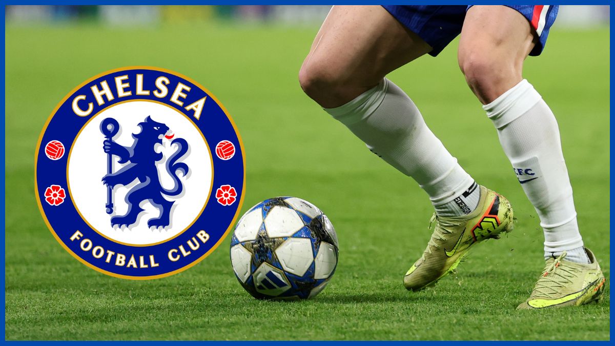 Pedro Neto with a Chelsea logo.