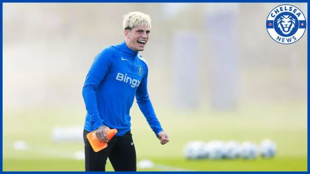 Alejandro Garnacho in training.