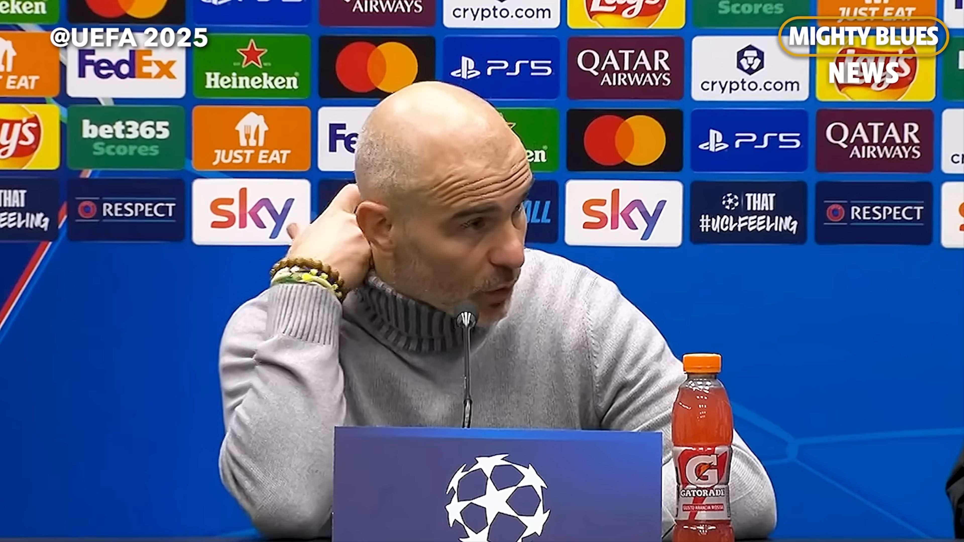 Enzo Maresca discusses his half time changes.