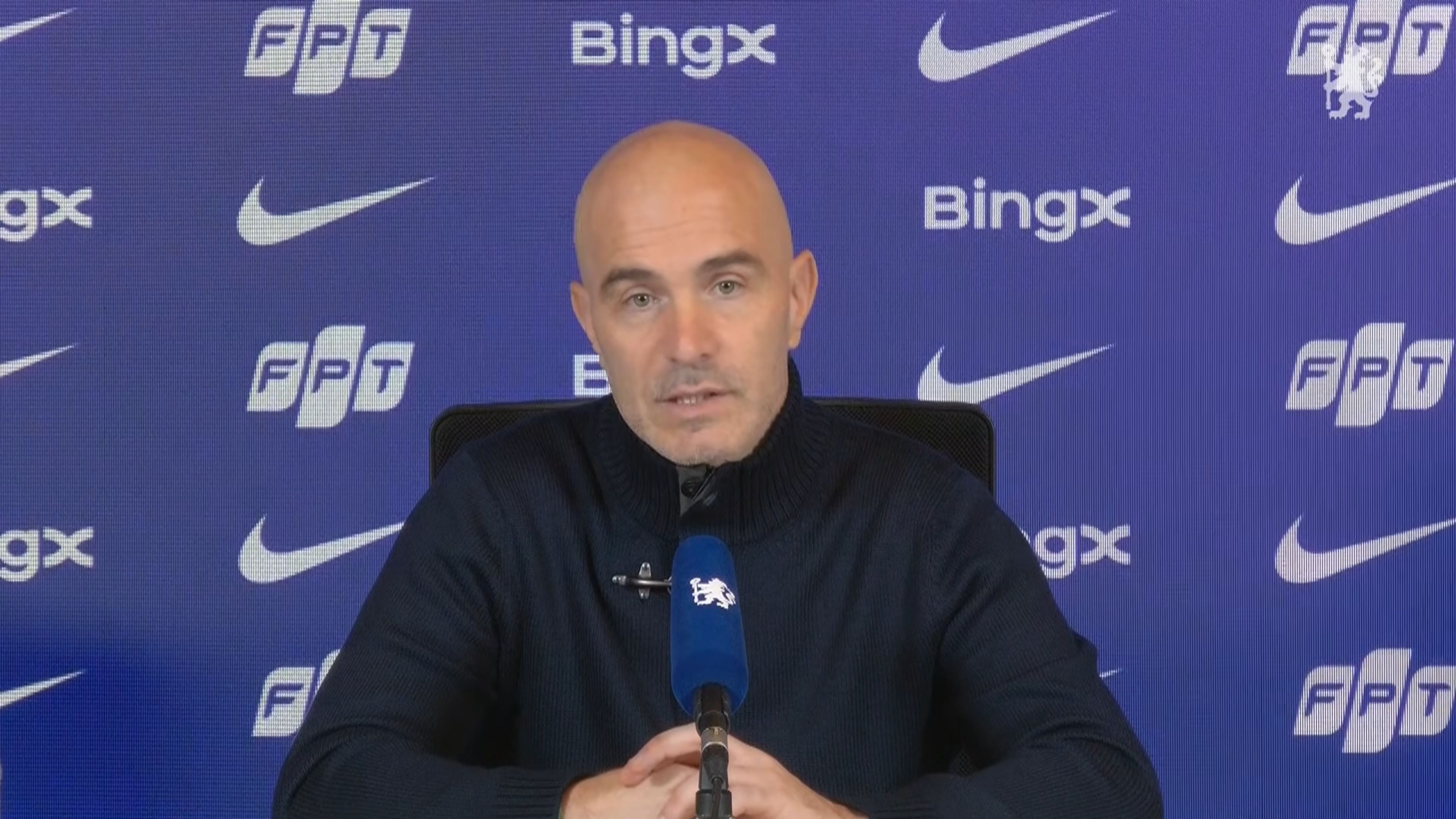 Enzo Maresca speaks about Chelsea's game against Bournemouth.
