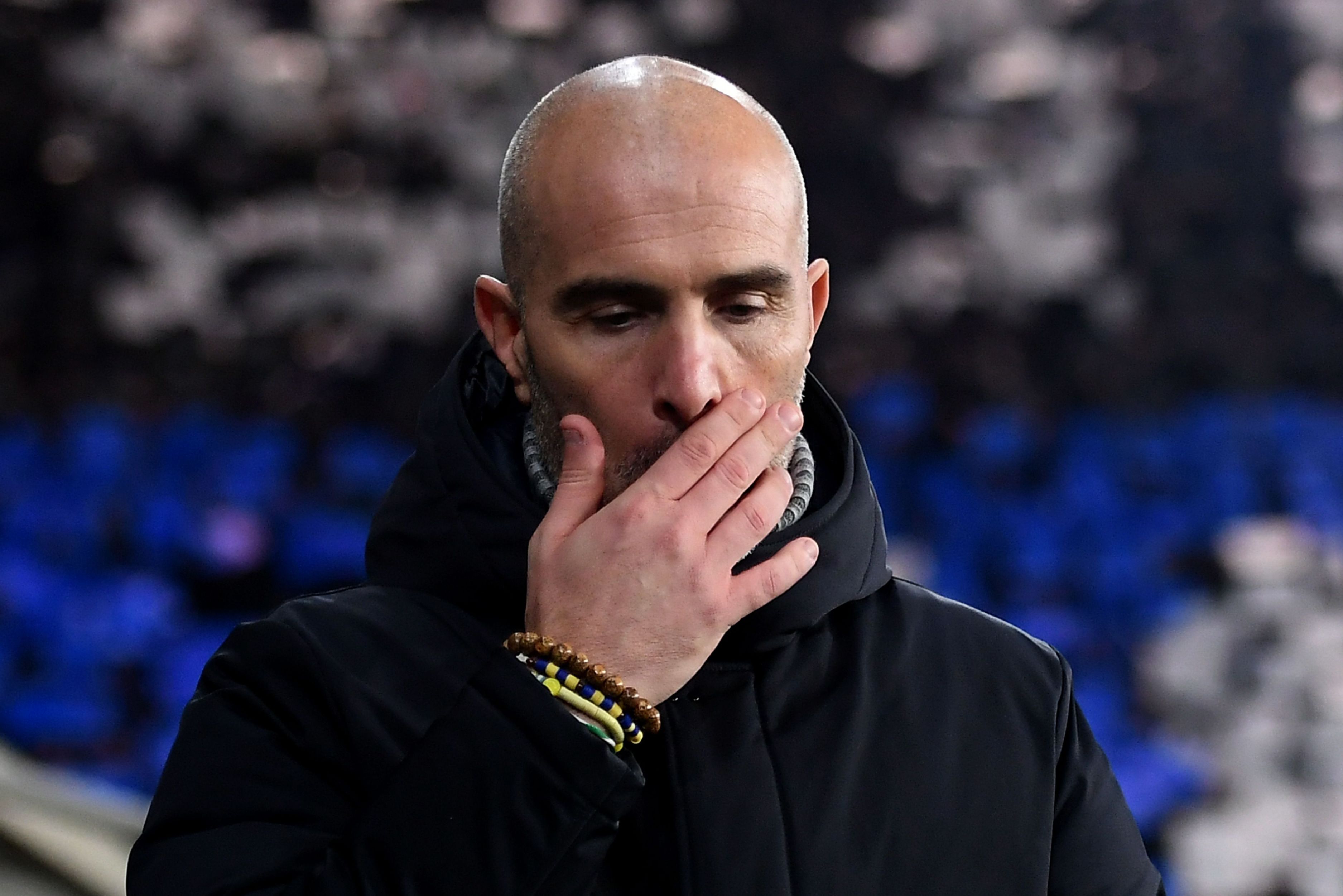 Enzo Maresca on the touchline.