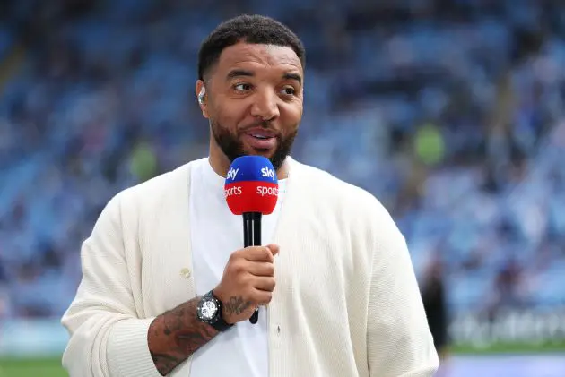 Troy Deeney doing punditry for Sky Sports.