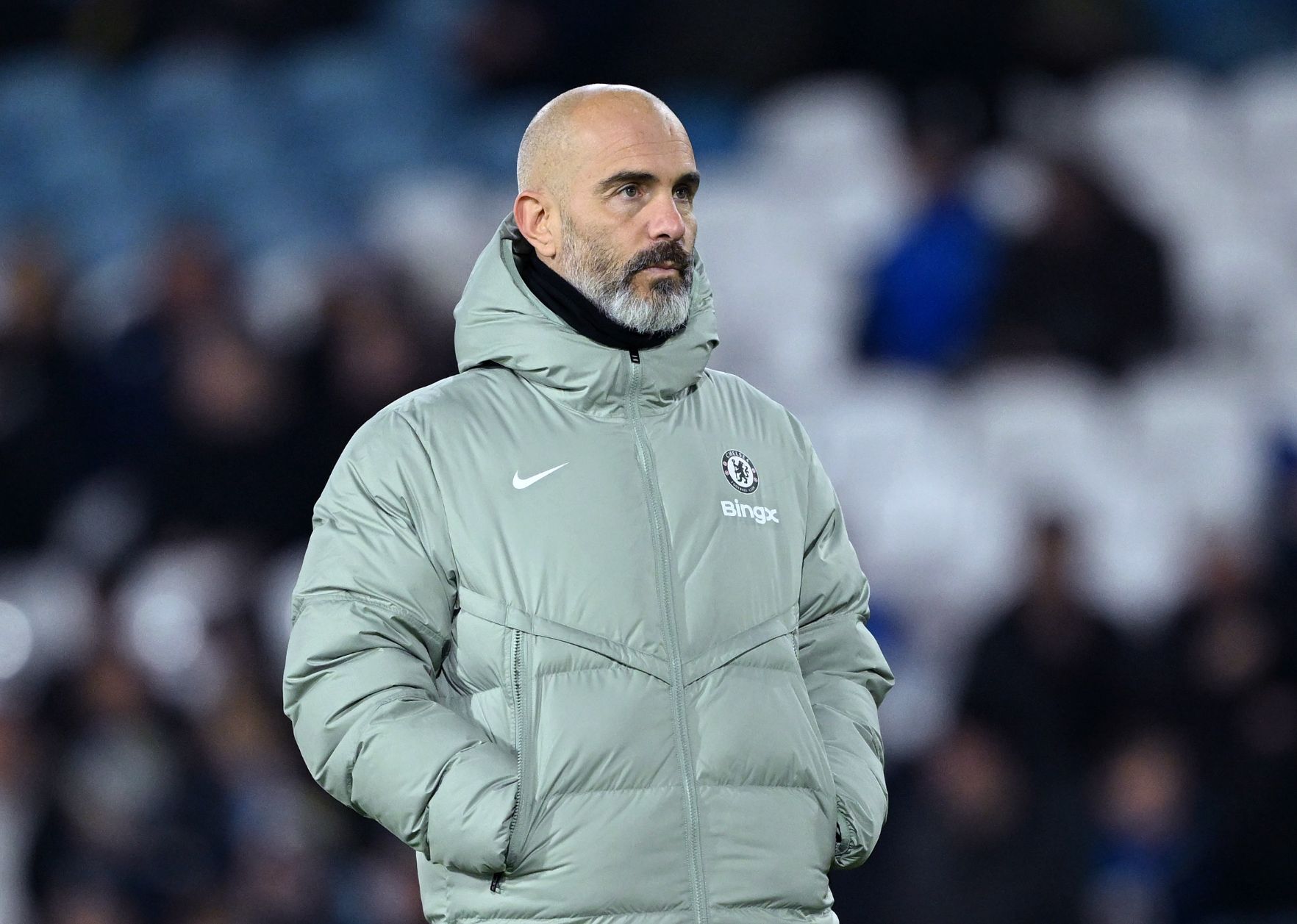 Enzo Maresca on the touchline against Leeds.