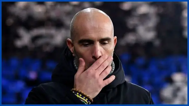 Enzo Maresca on the touchline.
