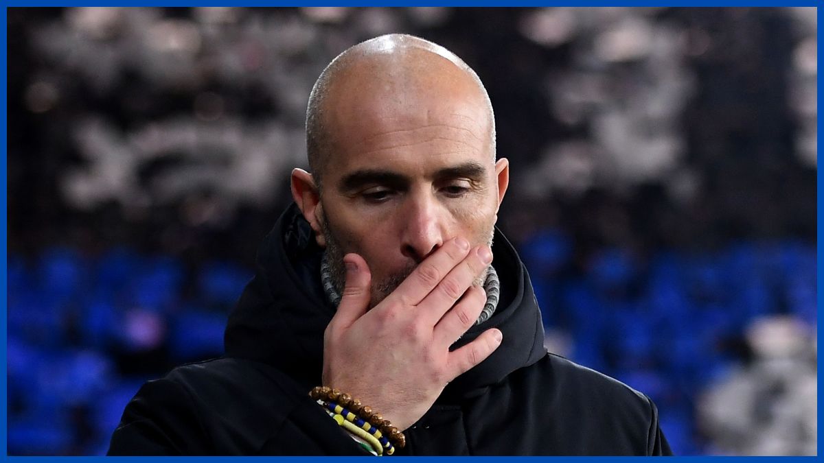 Enzo Maresca on the touchline.