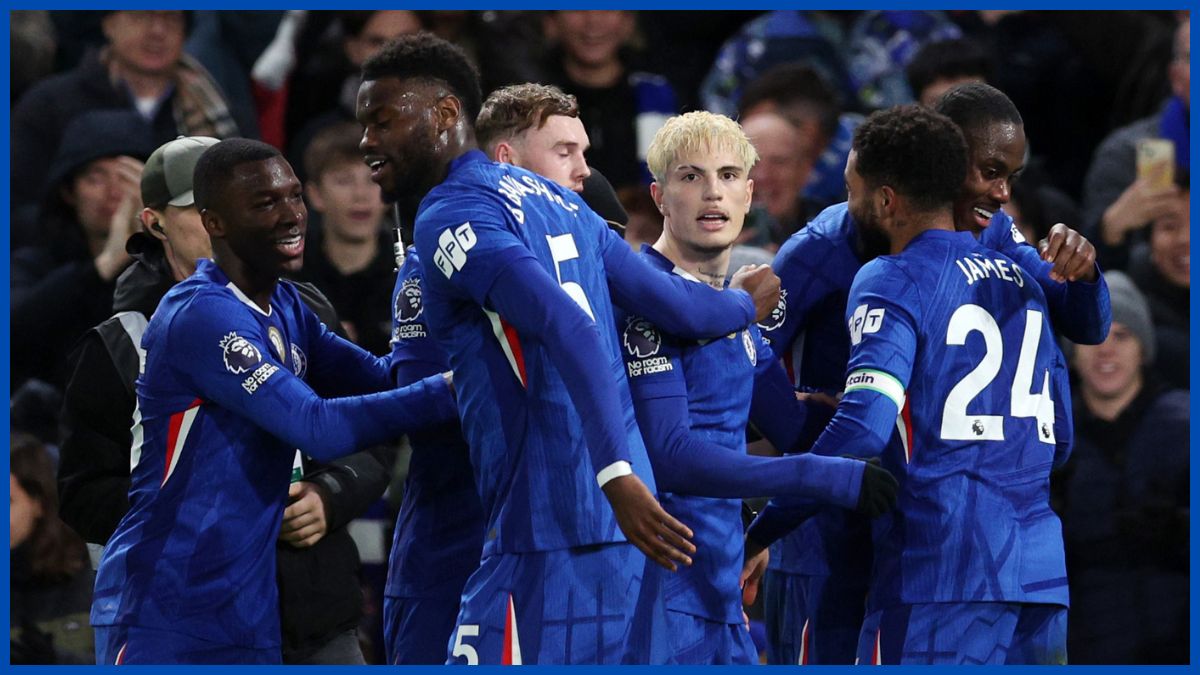 A generic group celebration of Chelsea players ahead.