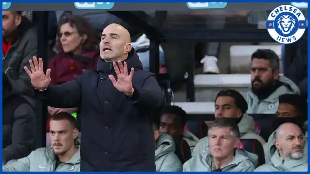 Enzo Maresca appeals on the touchline.
