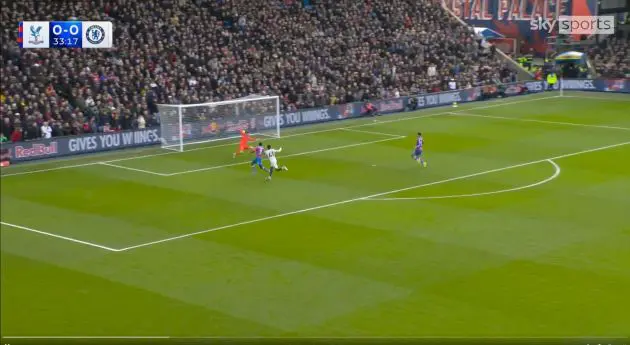 Estevao slams in after a counter attack.