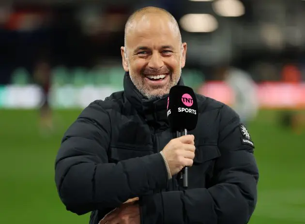 Joe Cole doing punditry for TNT Sports.