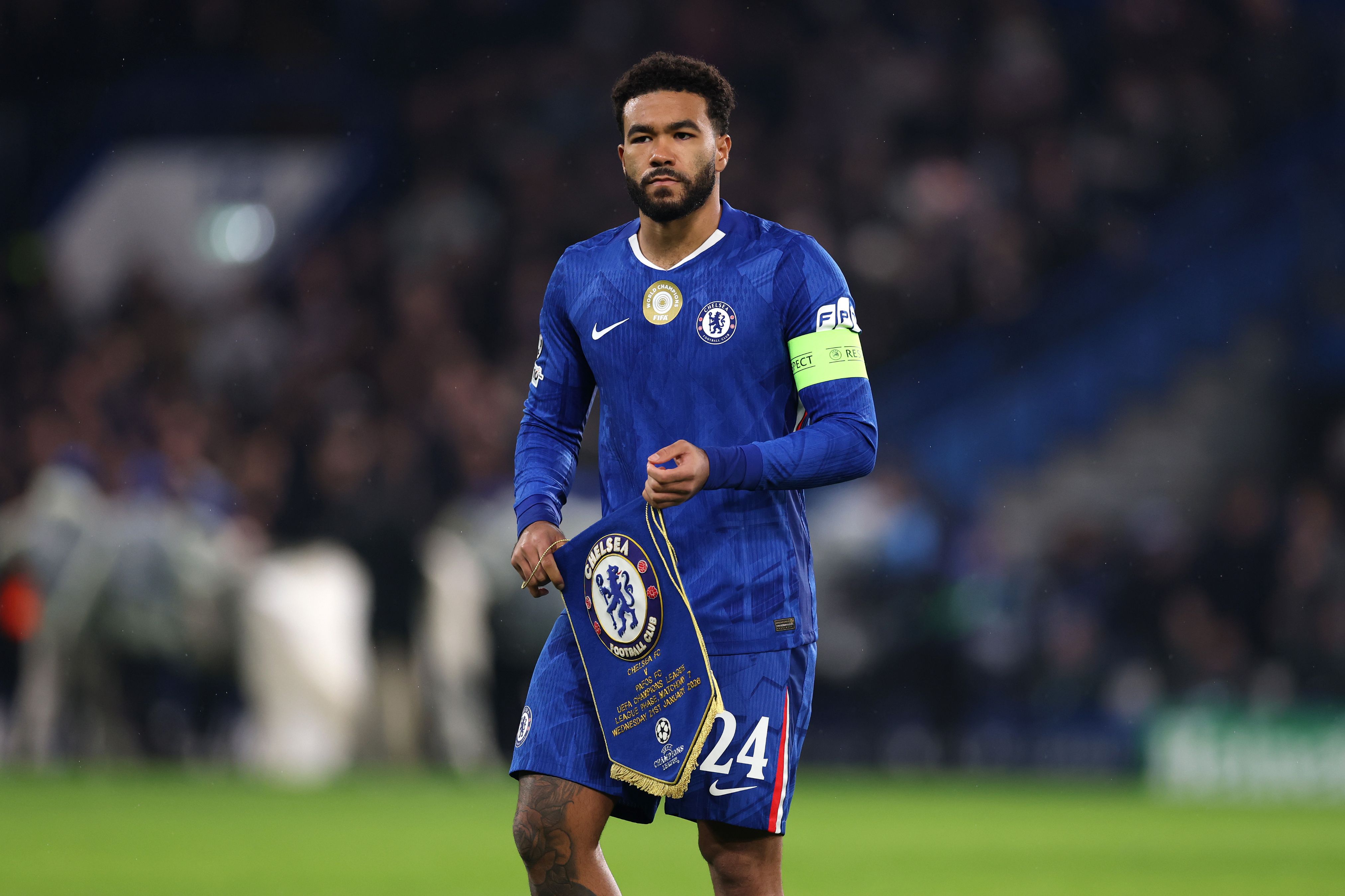 Reece James in action for Chelsea.