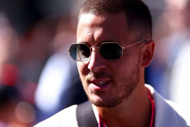 Eden Hazard at the Formula One.