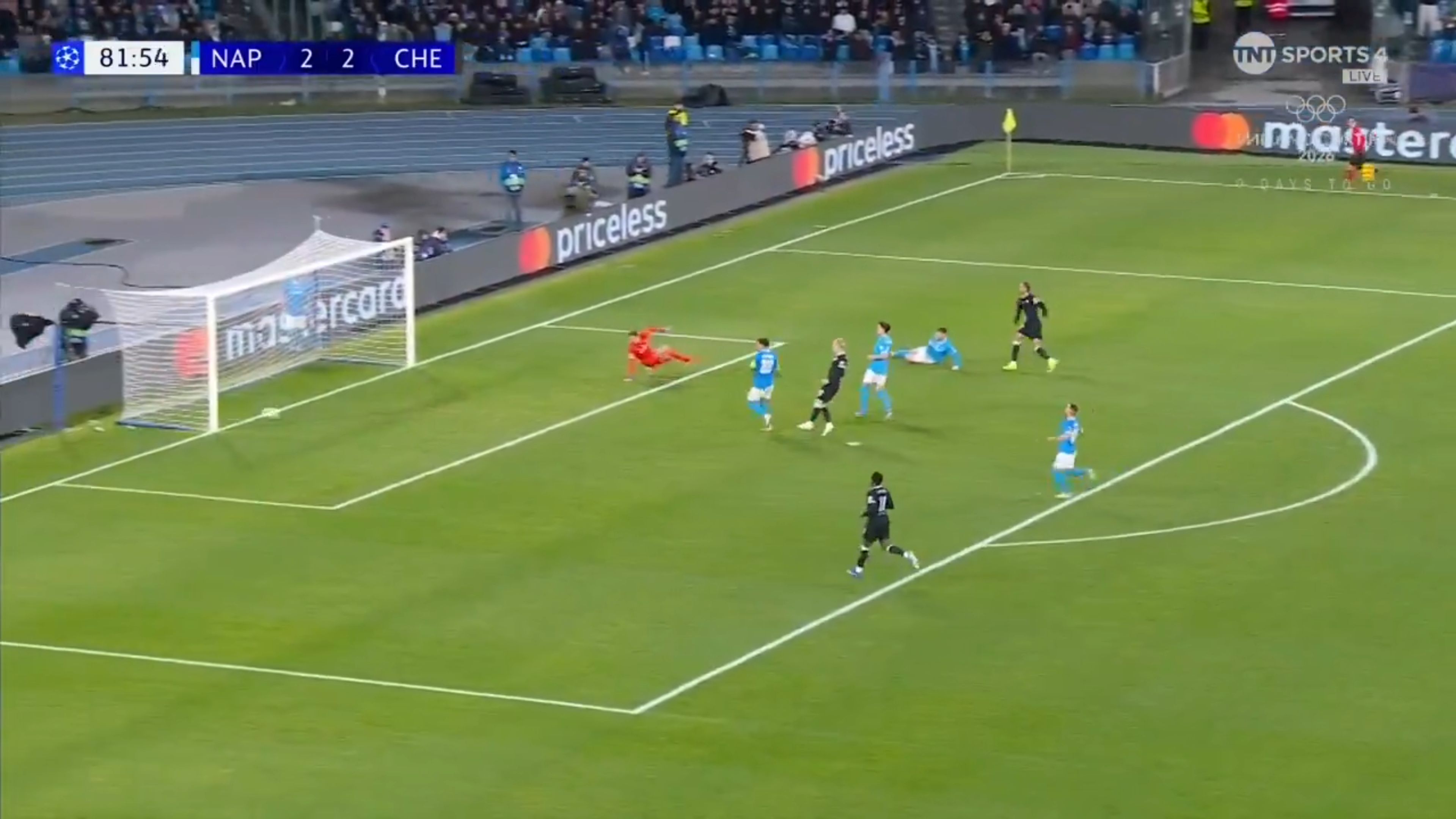 Joao Pedro hammers in a right footed shot to win the game.