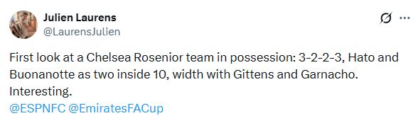 Julien Laurens on Chelsea's formation.
