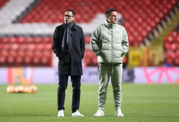 Liam Rosenior and Justin Walker at the Valley.