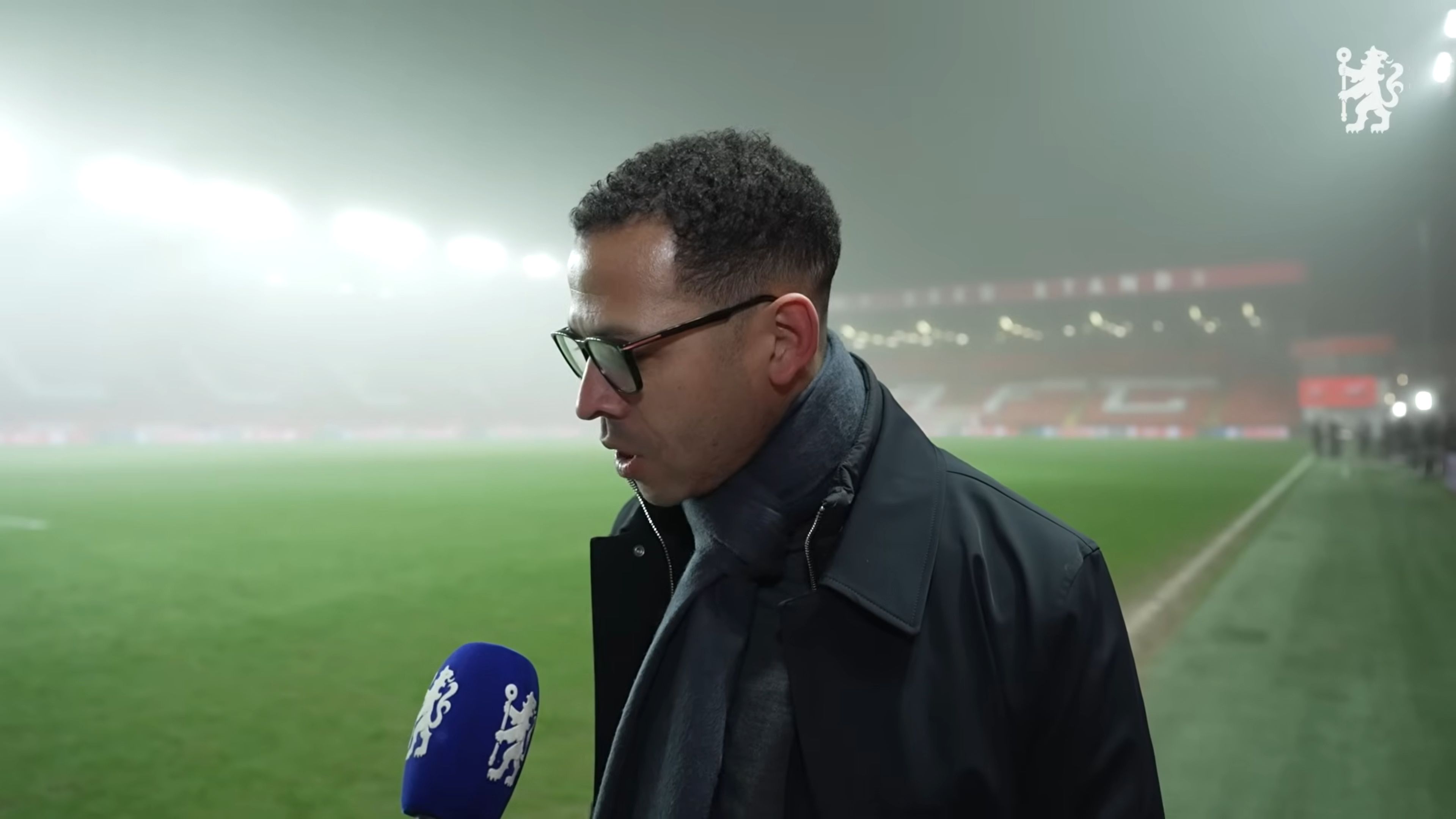 Liam Rosenior reacts to Chelsea's win over Charlton.