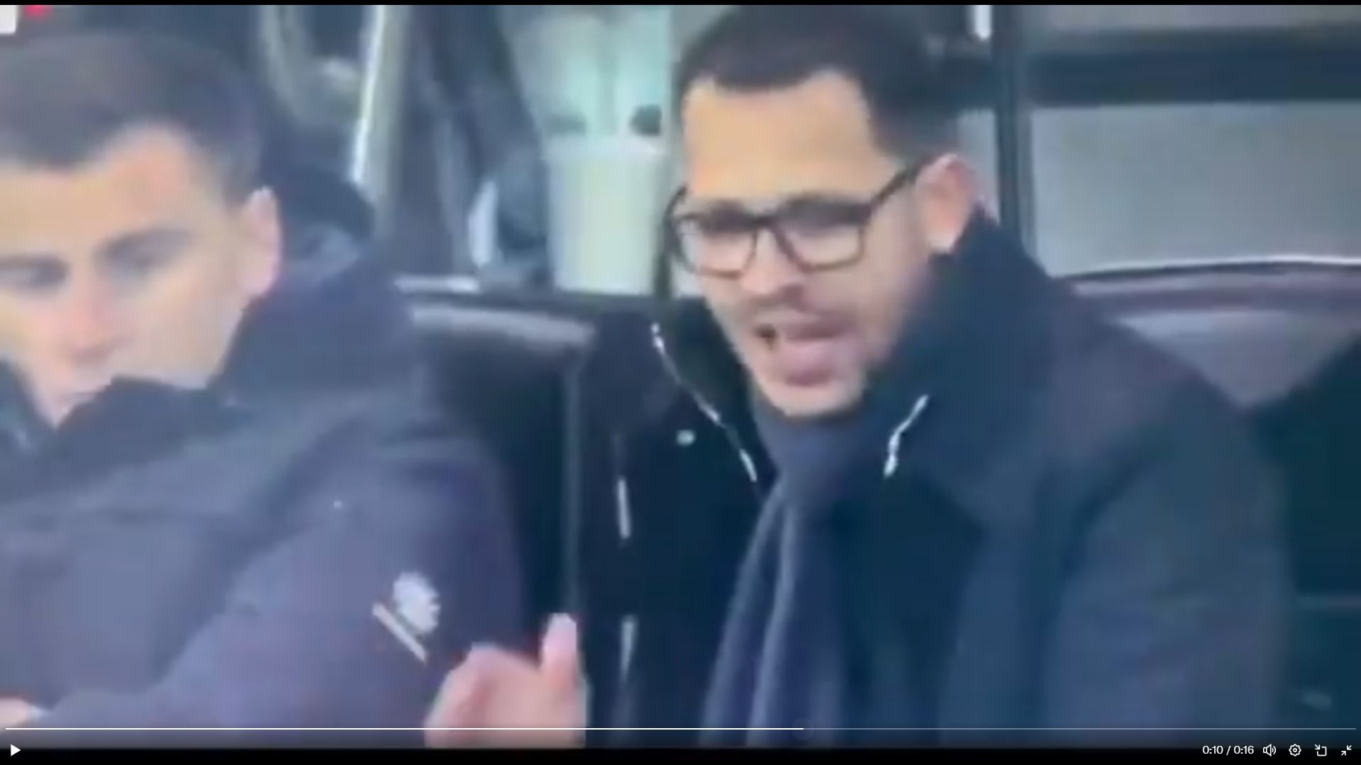 Liam Rosenior reacts to a Pedro Neto cross.