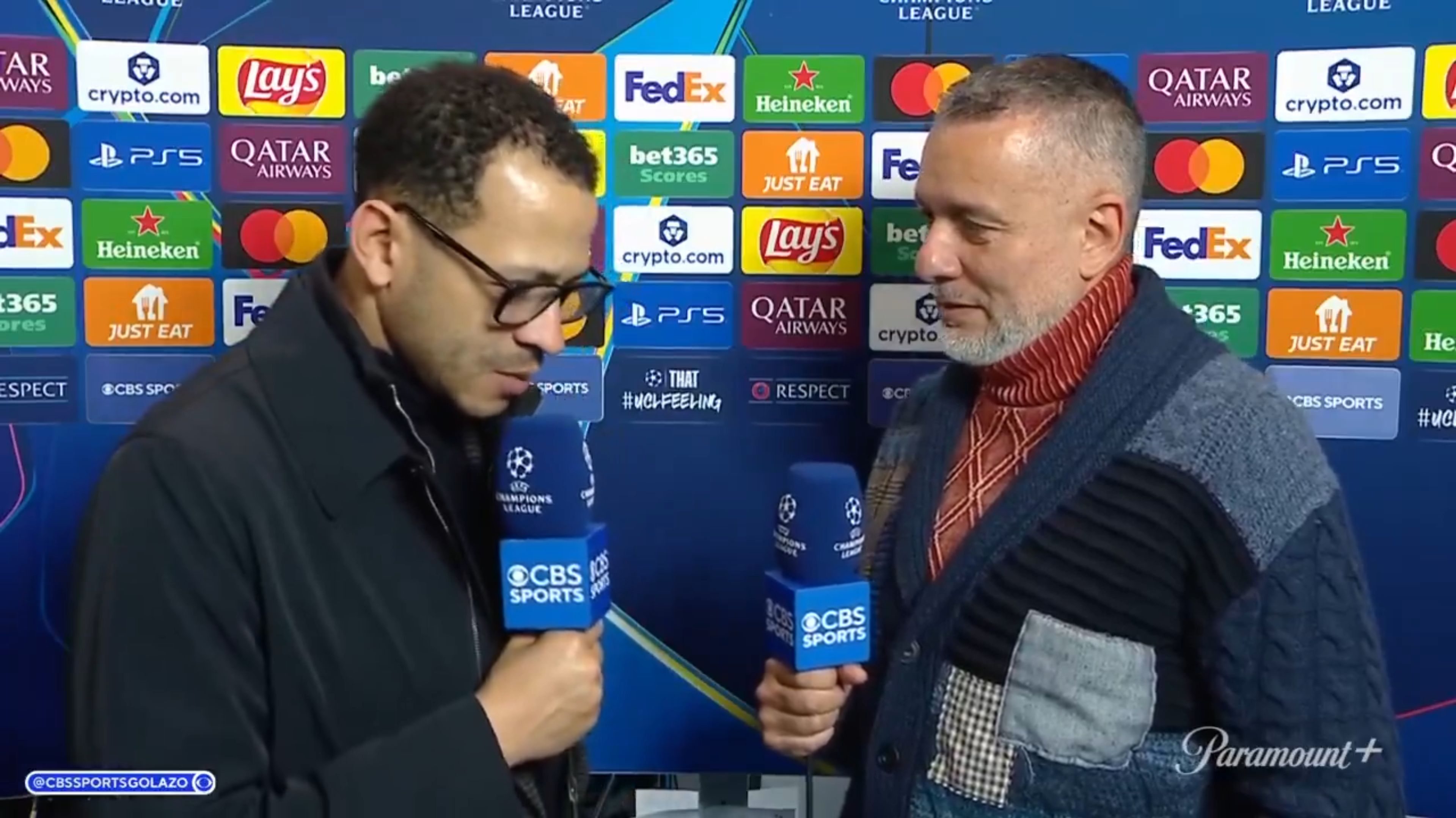Liam Rosenior speaking on CBS Sport.