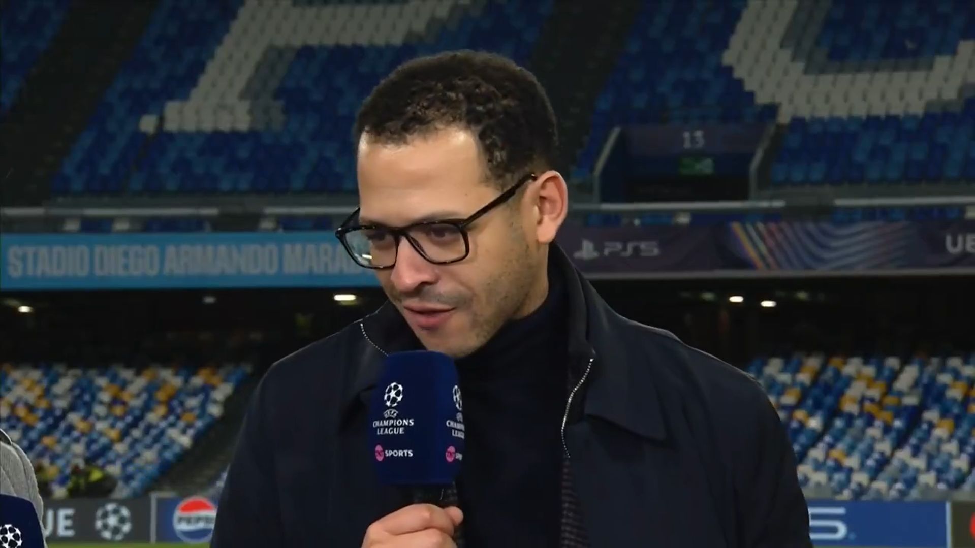 Liam Rosenior speaking on TNT Sport.