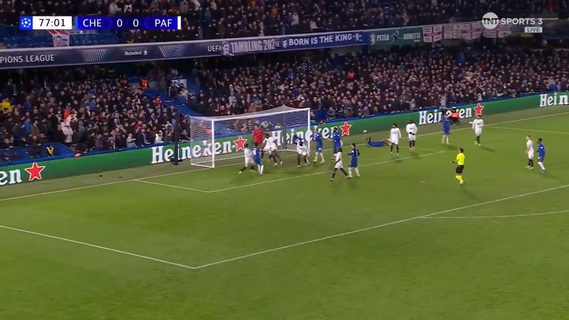Moises Caicedo bags a header for Chelsea.