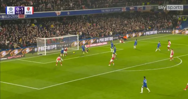 Robert Sanchez makes a second mistake against Arsenal.