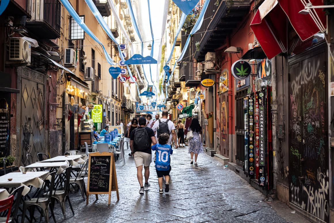 The charming streets of Naples.