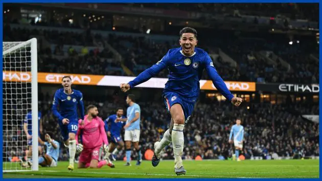 Enzo Fernandez scores against Man City.