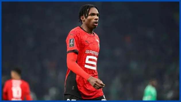 Jeremy Jacquet playing for Rennes.