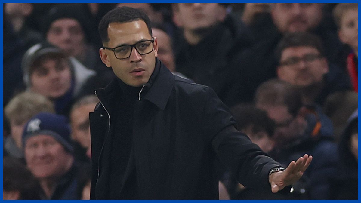 Liam Rosenior on the touchline.