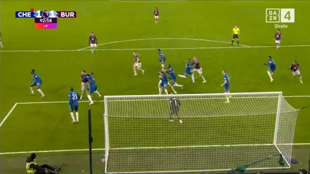Chelsea's marking for the key set piece against Burnley.