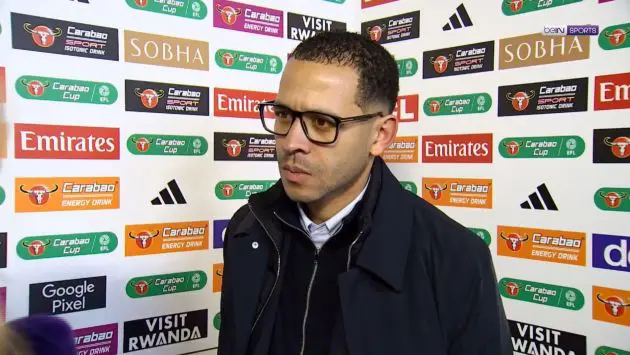 Liam Rosenior speaks after the Arsenal defeat.