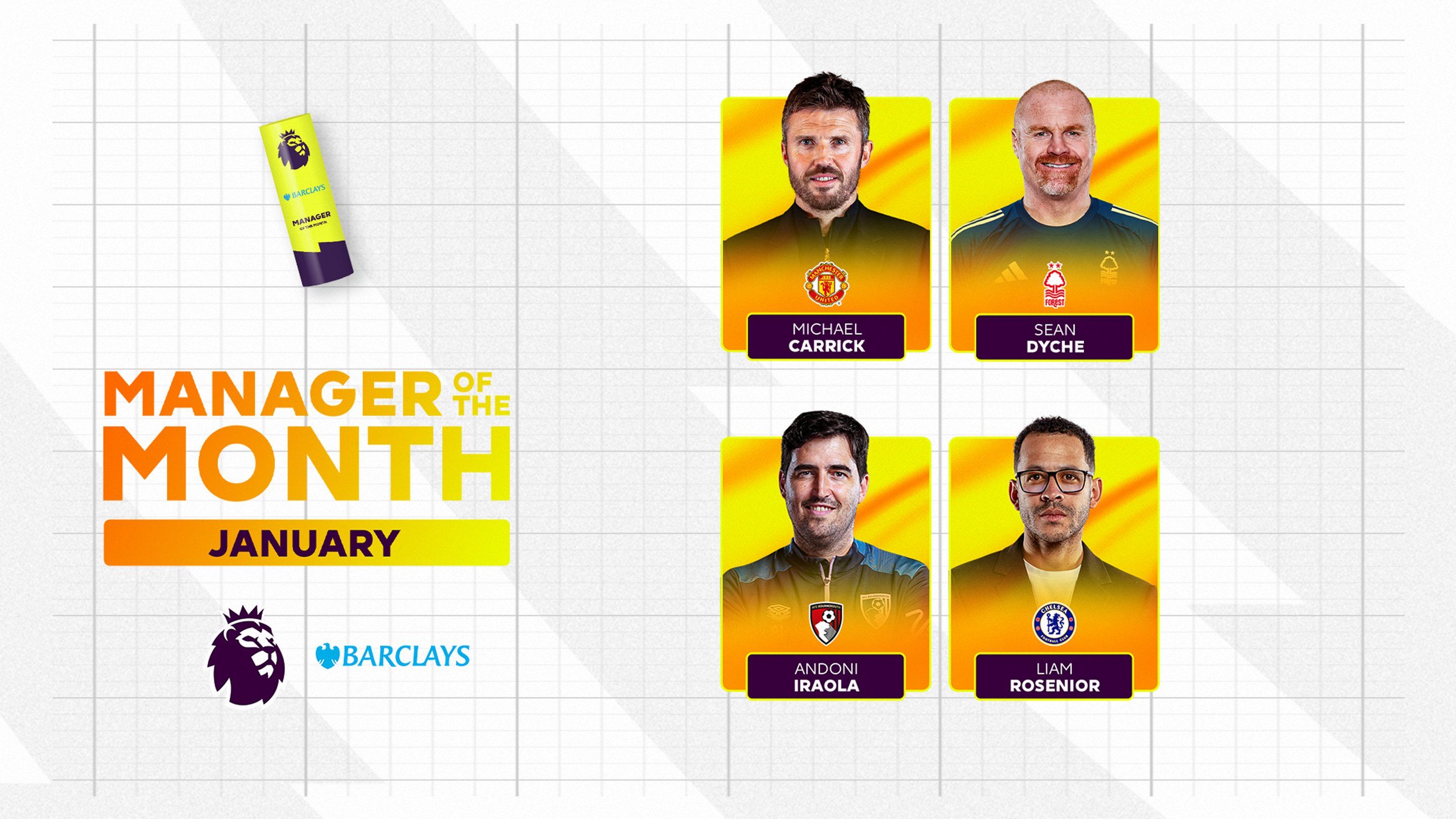 Manager of the Month nominees for January.