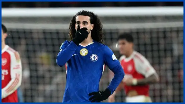 Marc Cucurella looks sad.