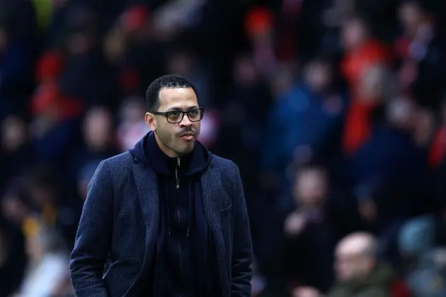 Liam Rosenior looks on as Chelsea manager.