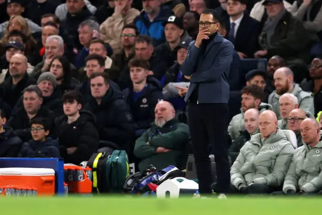 Liam Rosenior on the touchline.