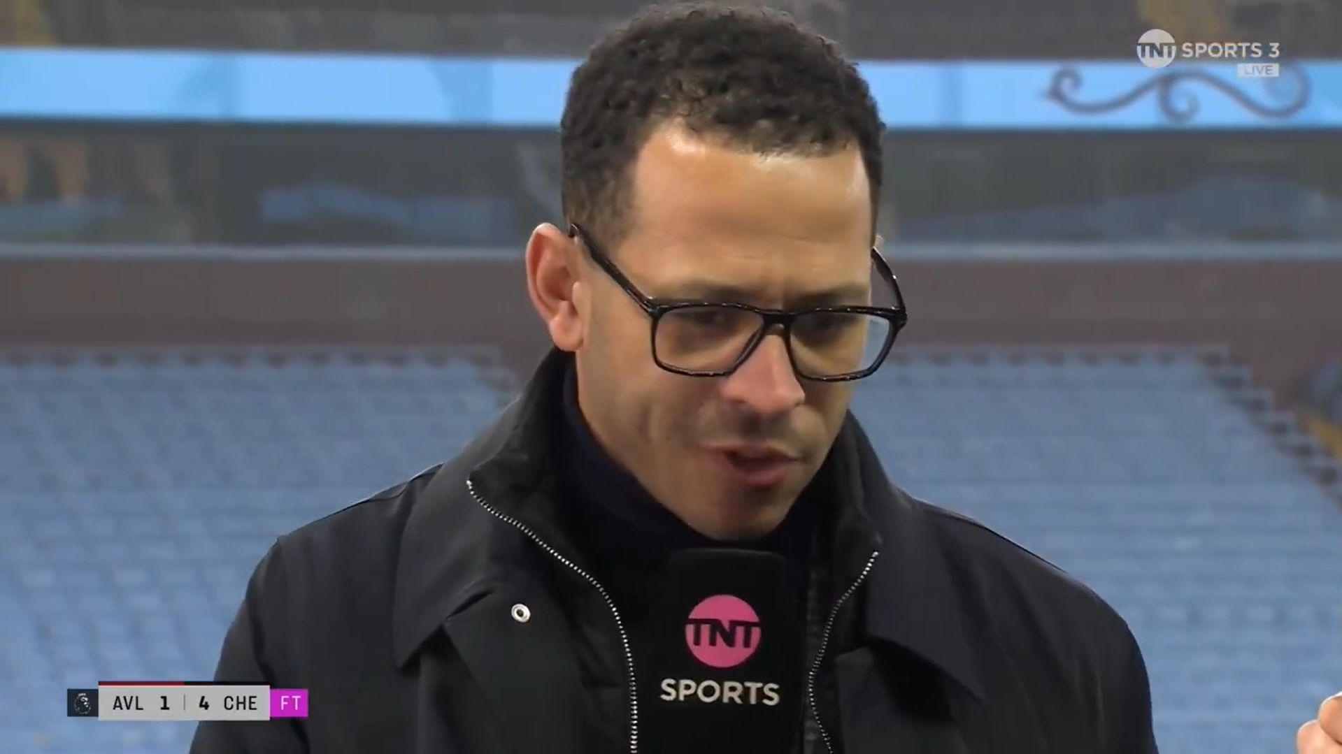 Liam Rosenior speaks at full time after Chelsea's win.