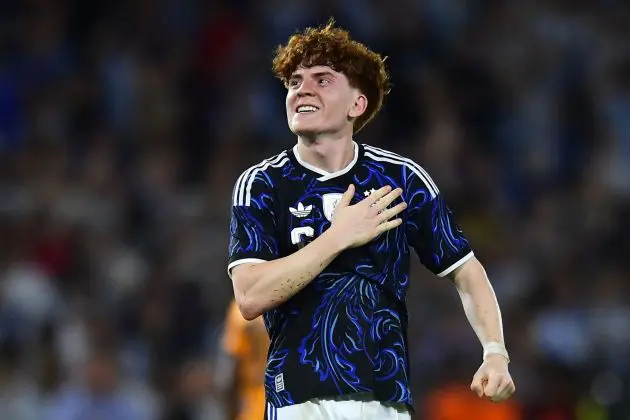 Valentin Barco in action for Argentina.