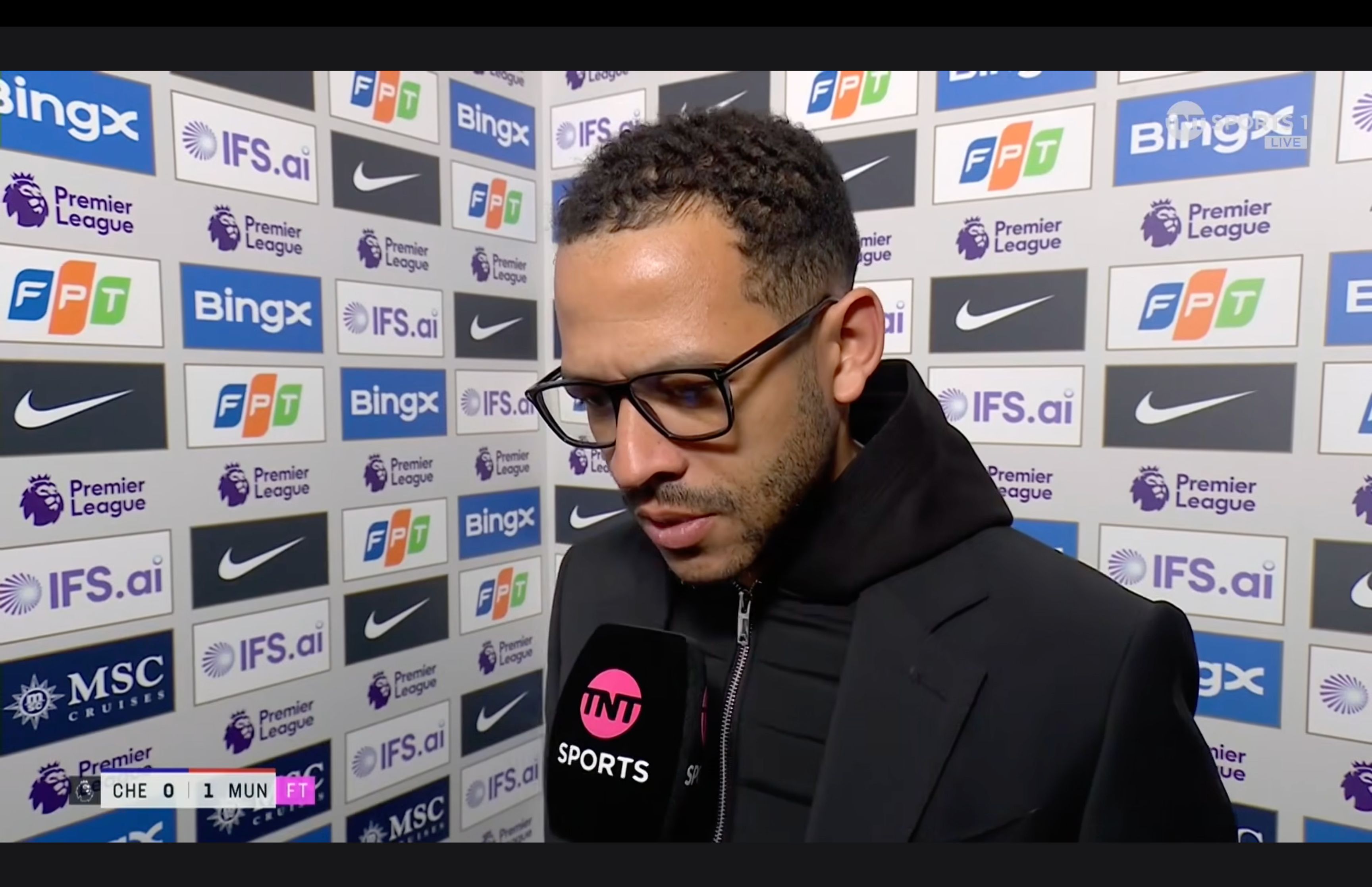 Liam Rosenior speaks on TNT Sport.