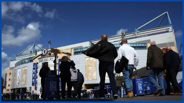 Stamford Bridge in the sun.