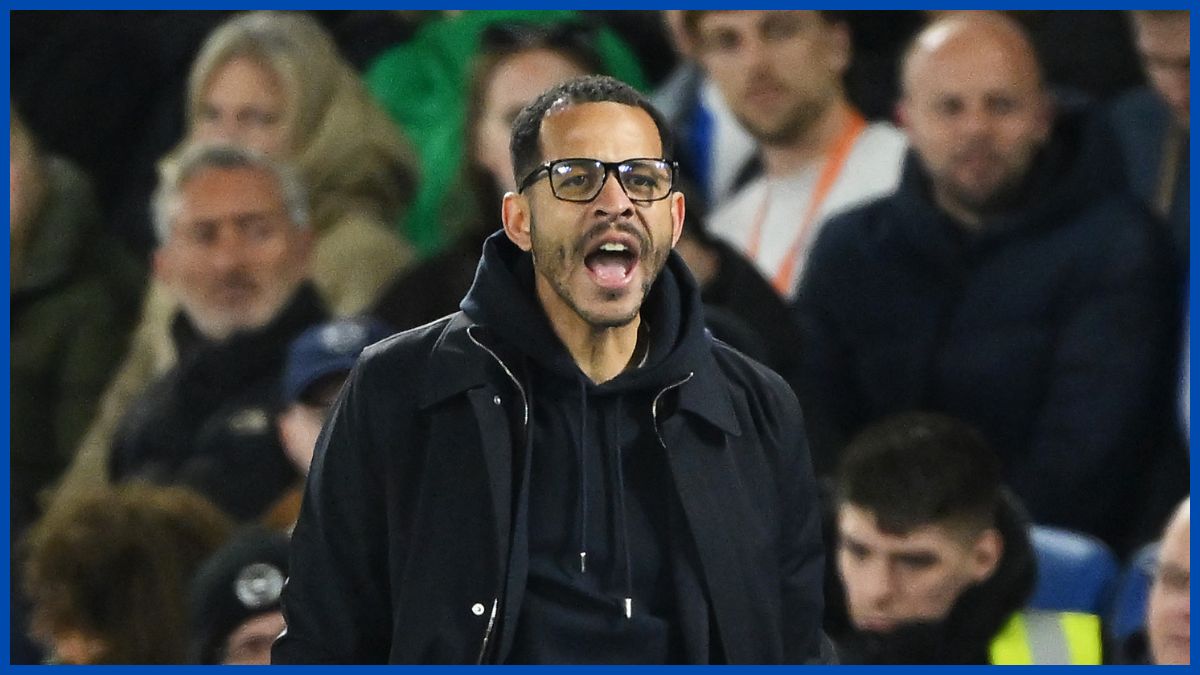 Liam Rosenior on the touchline.