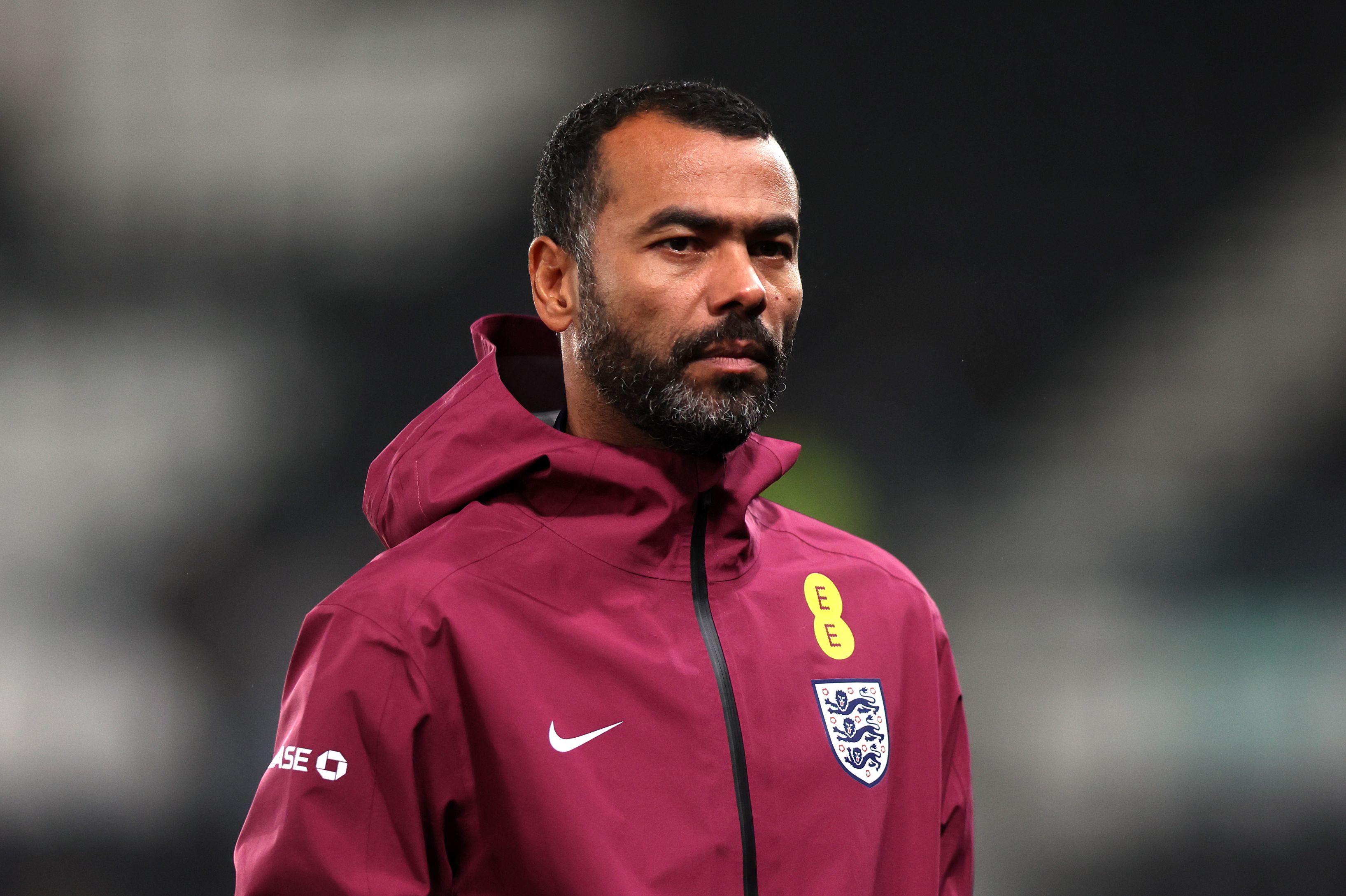 Ashley Cole on the touchline.