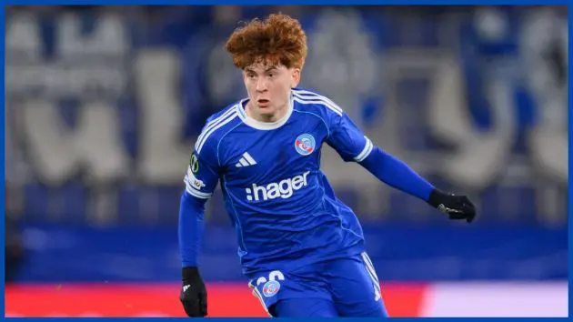 Valentin Barco playing for Strasbourg.