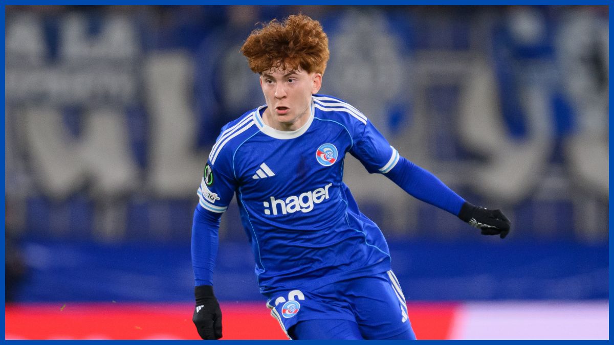 Valentin Barco playing for Strasbourg.