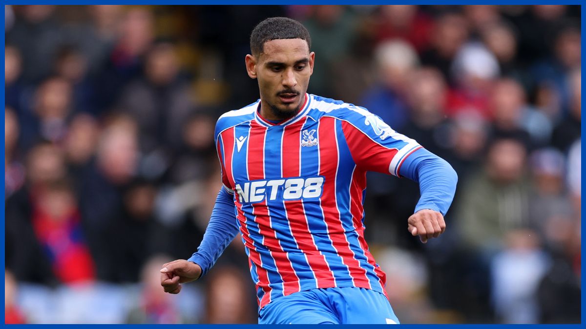 Maxence Lacroix playing for Crystal Palace.