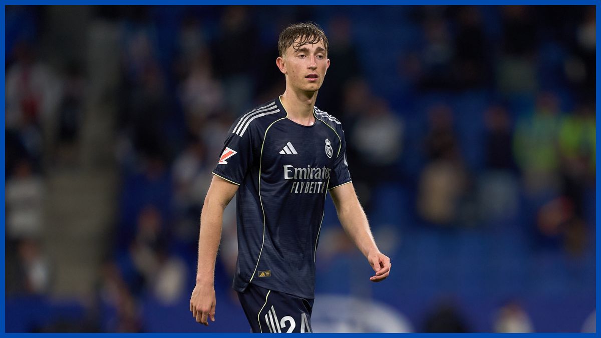 Dean Huijsen playing for Real Madrid.