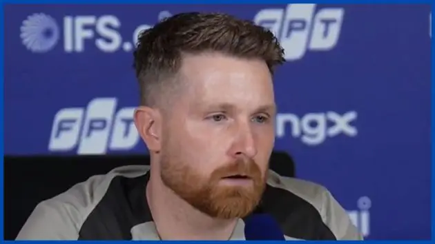 Calum McFarlane in his press conference.