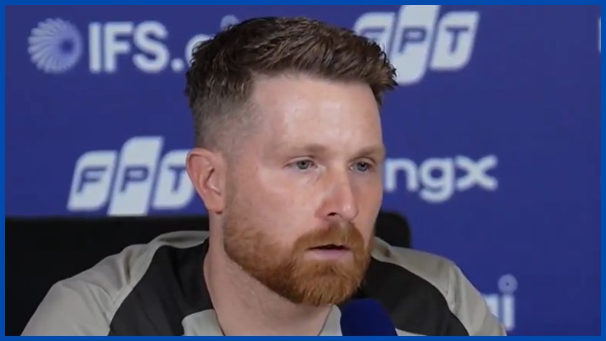 Calum McFarlane in his press conference.