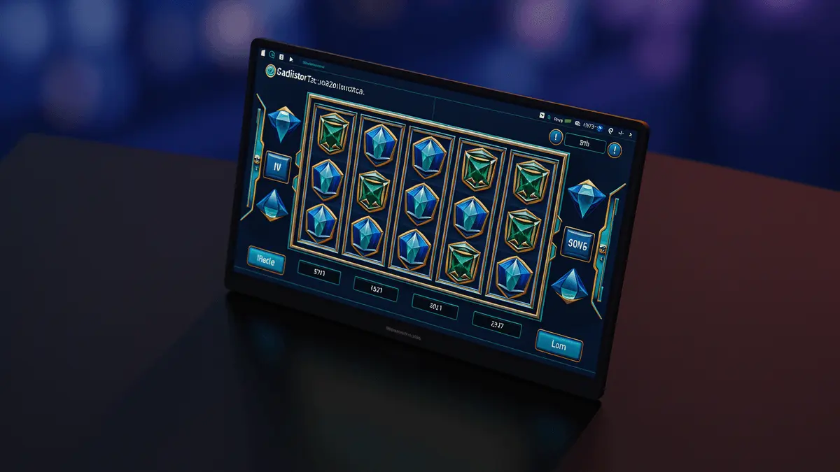 Modern digital slot gaming interface with premium graphics and sophisticated lighting design