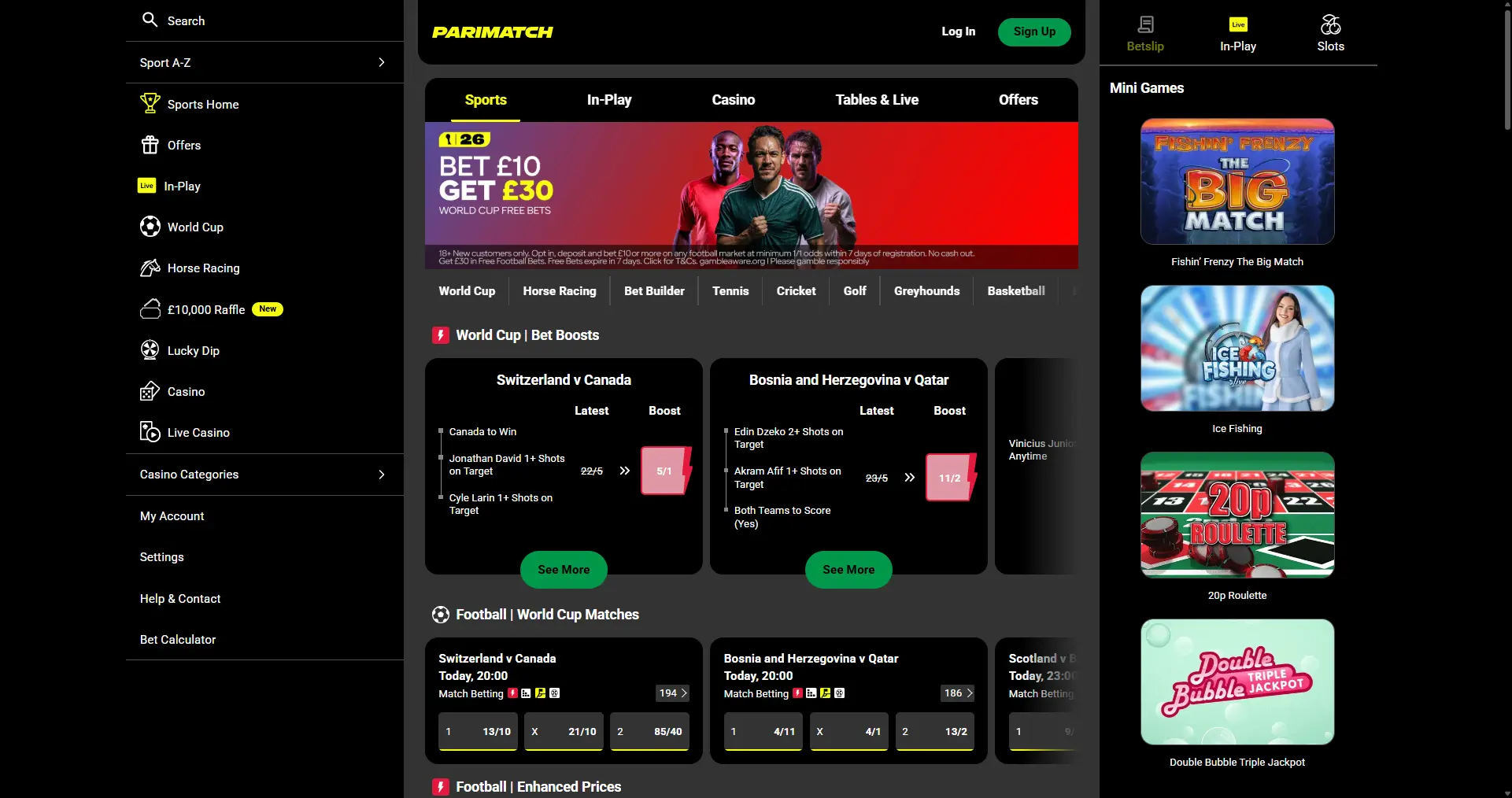 Parimatch screenshot