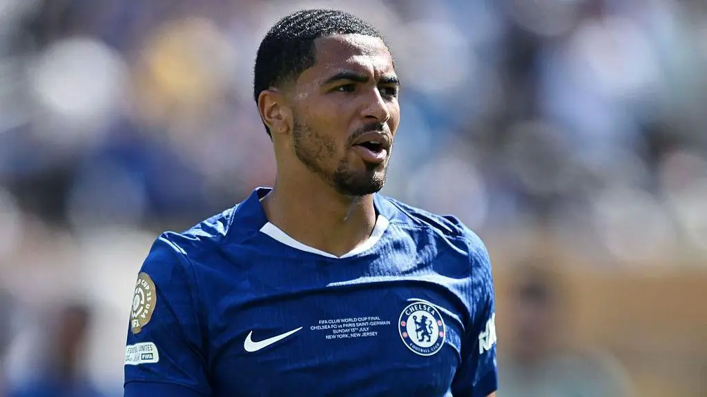 Levi Colwill in a blue Chelsea FC jersey during a football match