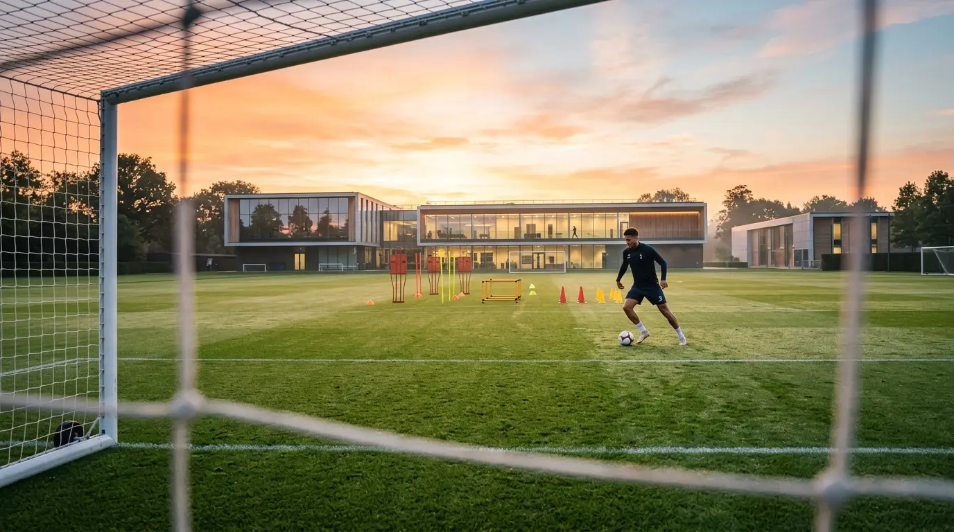 Chelsea training ground at dawn with player preparing for pre-season under new management